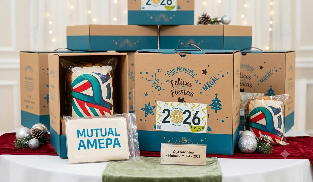 Caja navideña en fin de año