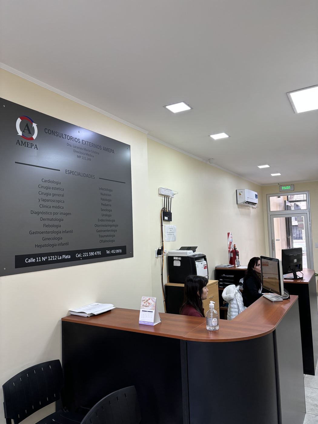 Recepción de los consultorios AMEPA